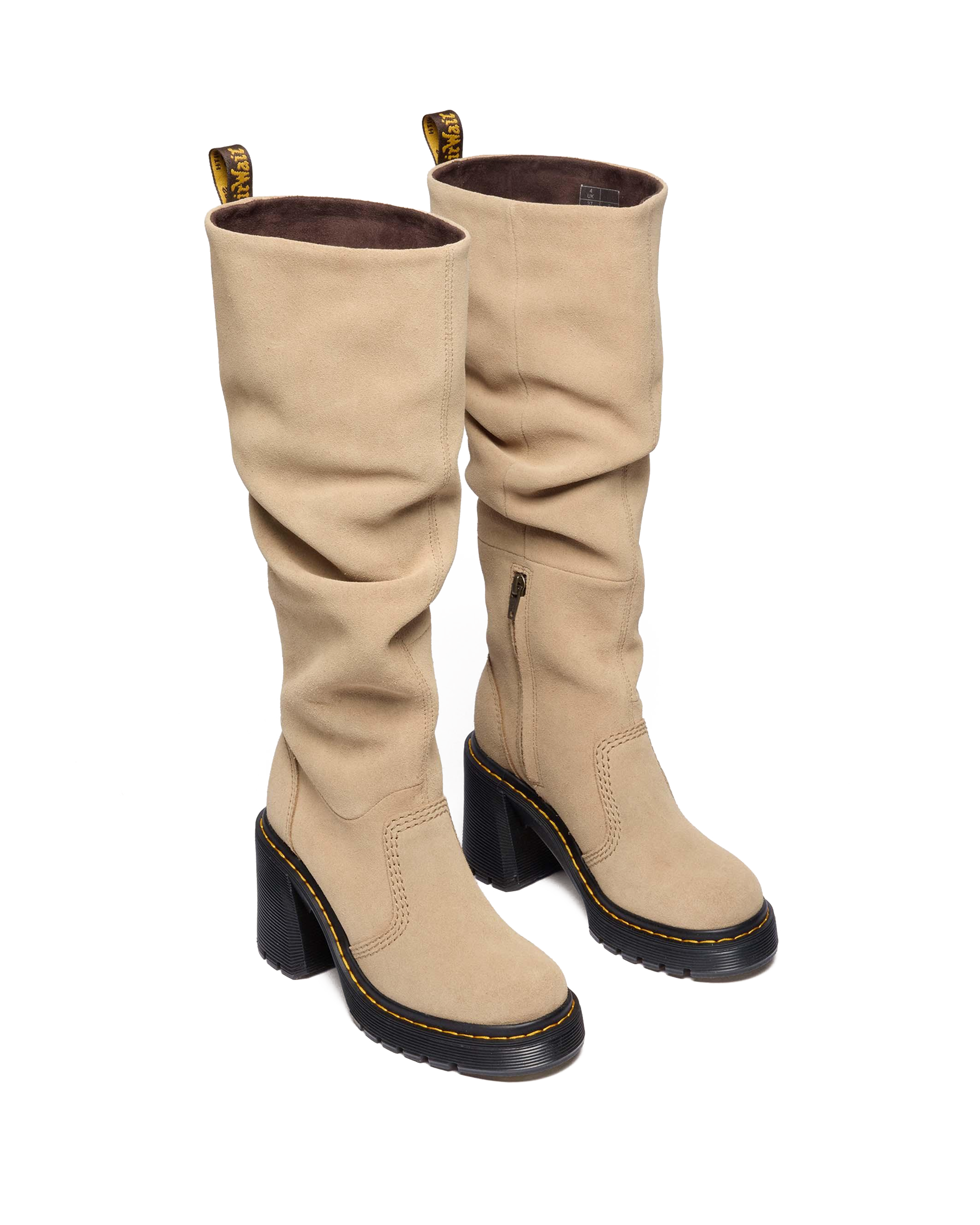 Kasey Suede Knee High Heeled Boots