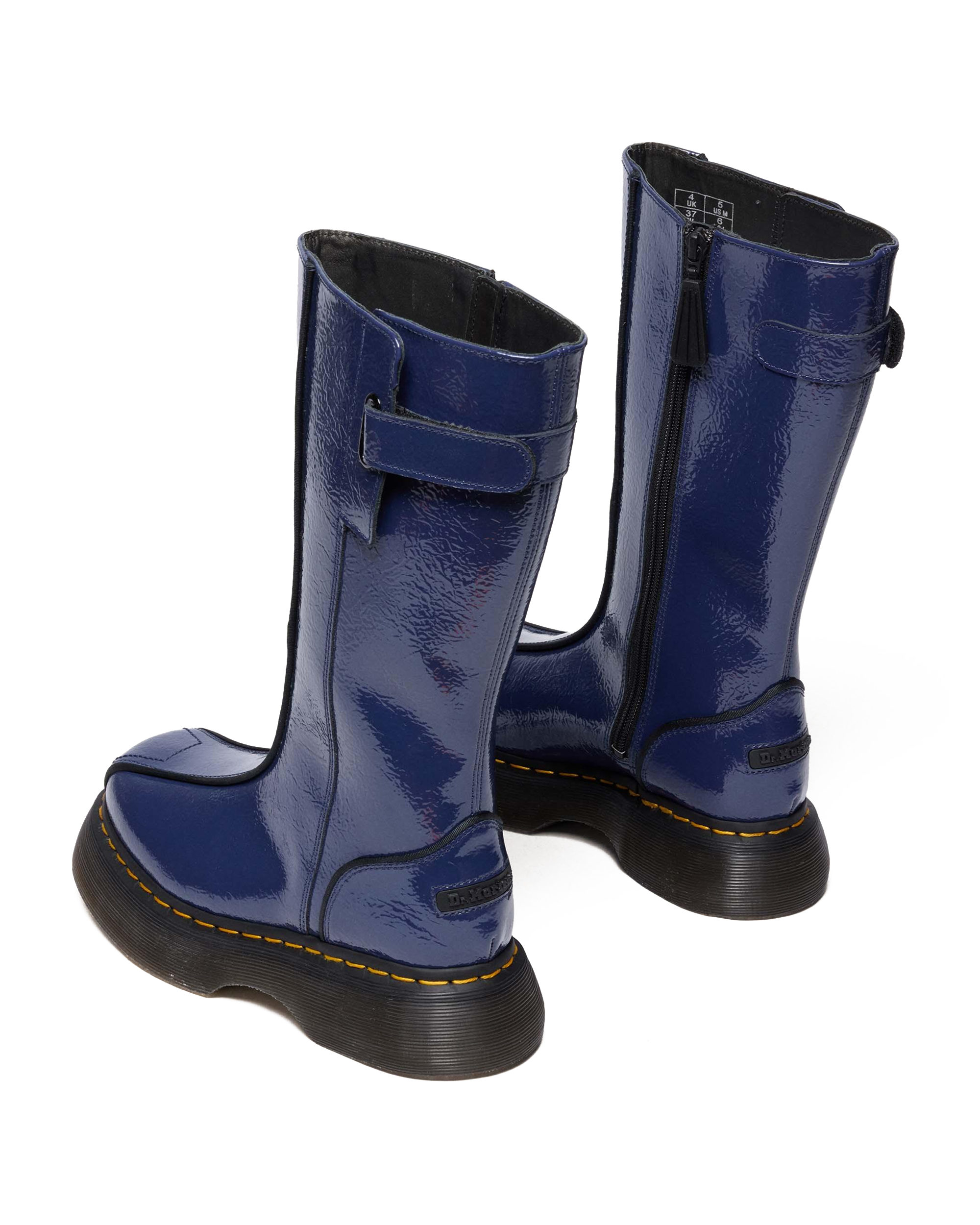 Buzz Hi Distressed Patent Boots