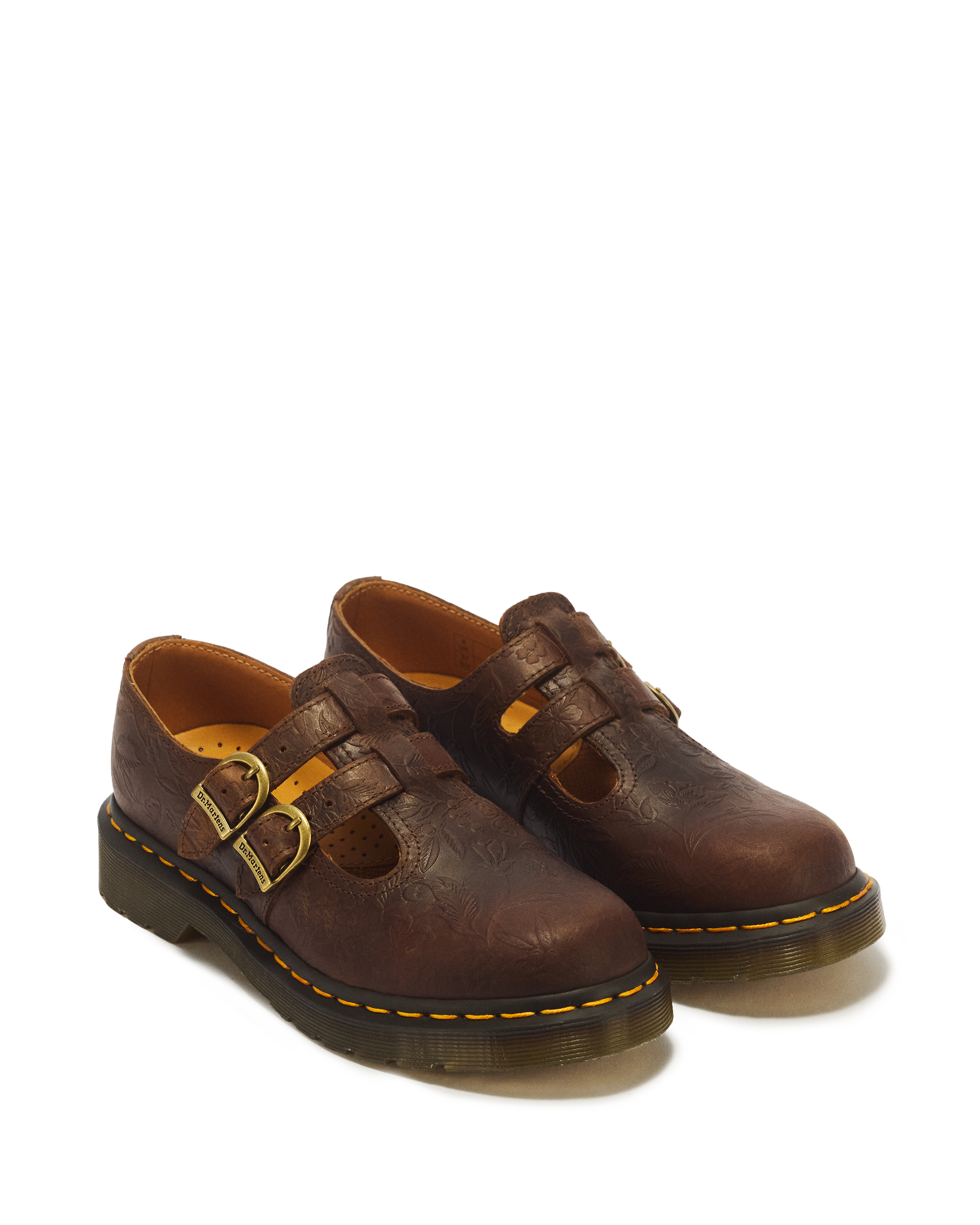 8065 II Floral Emboss Mary Jane Shoe